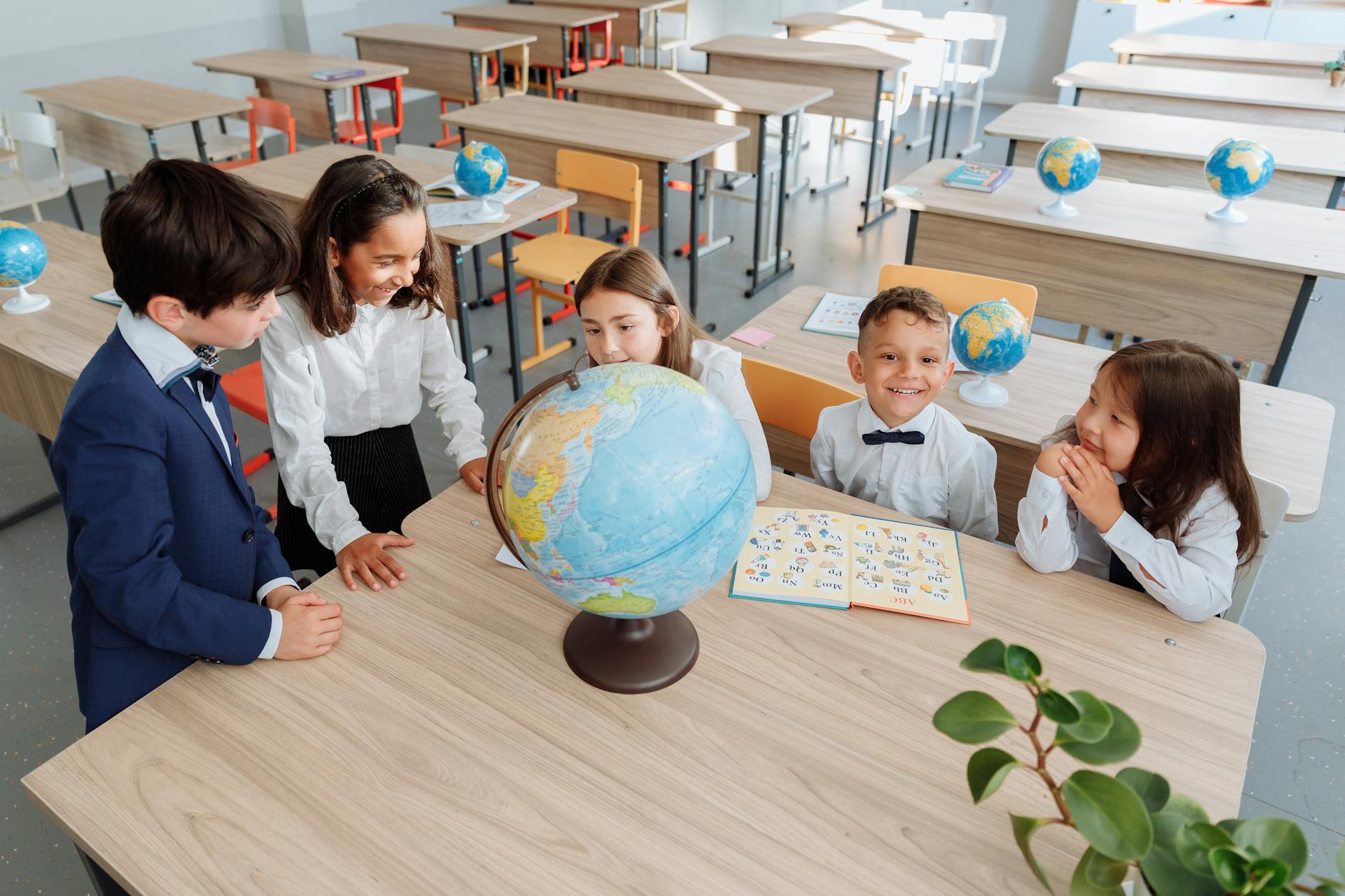 child at church in a classroom